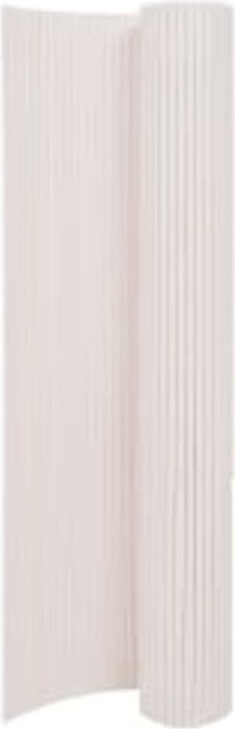 vidaXL Recinzione da giardino bifacciale 110x500 cm Bianco Immagine del prodotto 
