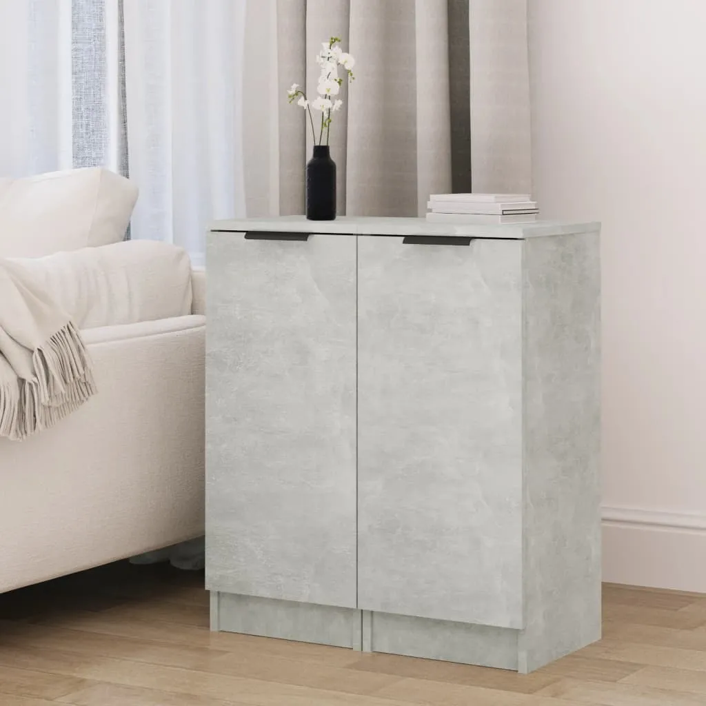 Maison Exclusive Credenze Grigio Cemento 30x30x70 cm - Set 2 Pezzi
