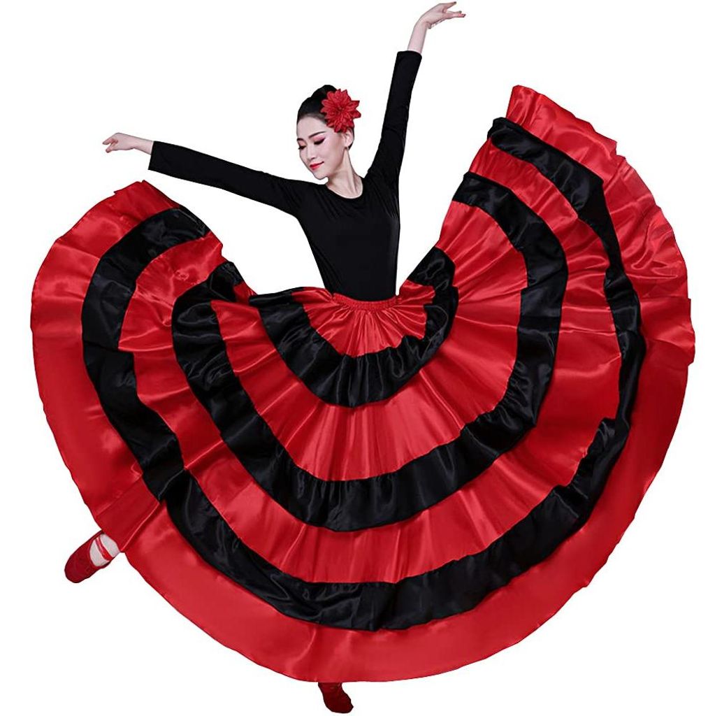 Achtertuin. Lange damesrok voor flamenco-buikdans, Spaans Productafbeelding 