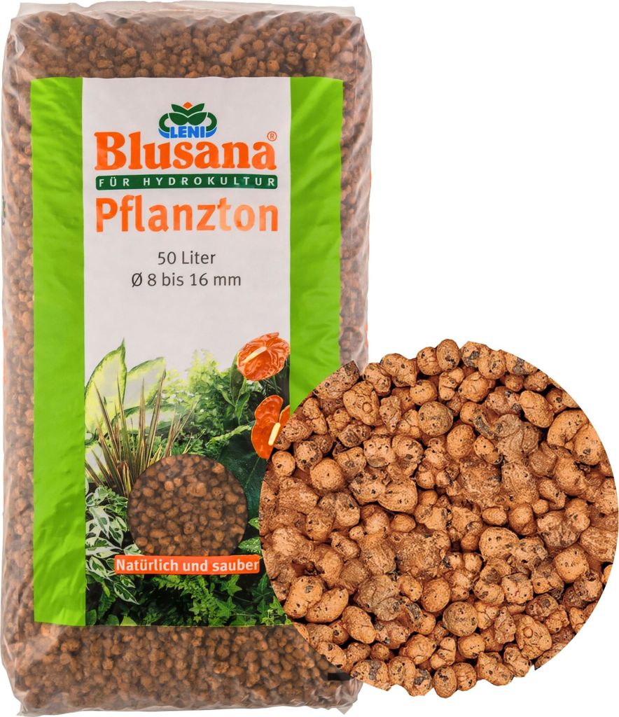 Blusana Blähton Hydrokultur & Drainage Tongranulat Produktbild 1