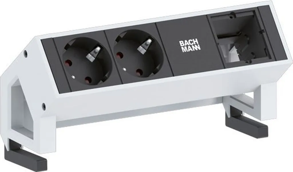 Solution Connectique Bureau BACHMANN DESK 3 Prises Fixation 10 cm - 2