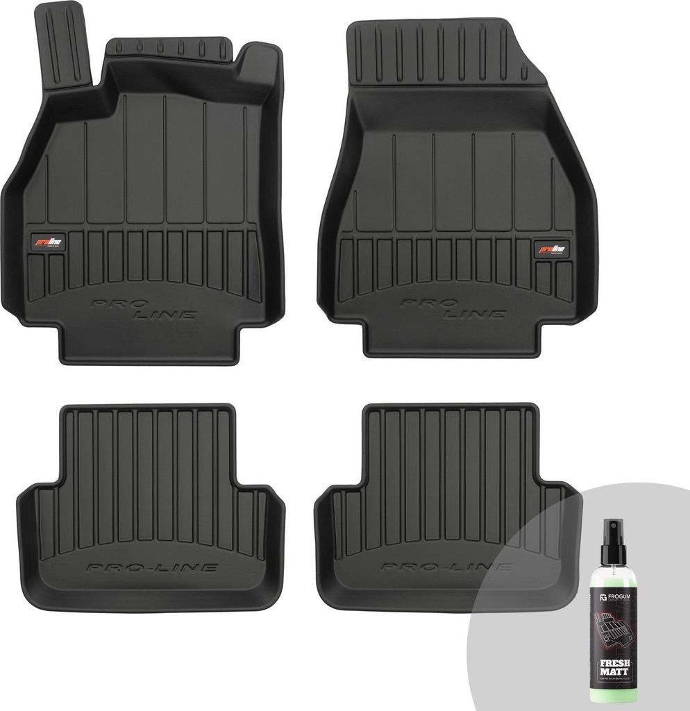 FROGUM ProLine 3D Gummimatten Exklusiven Auto Fußmatten Autofussmatten für Renault Megane II 2002-2008