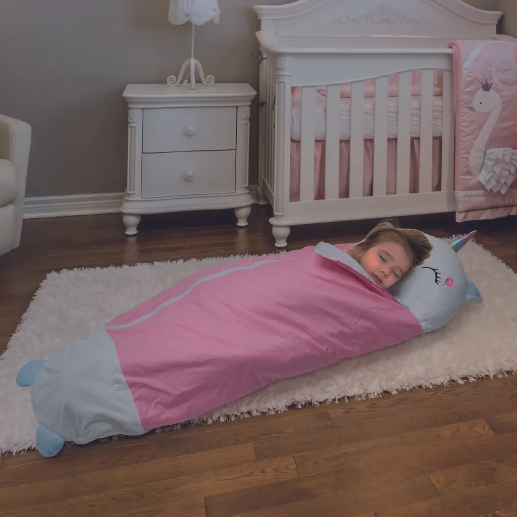 Sac de couchage licorne 130x50cm idéal soirée pyjama enfant