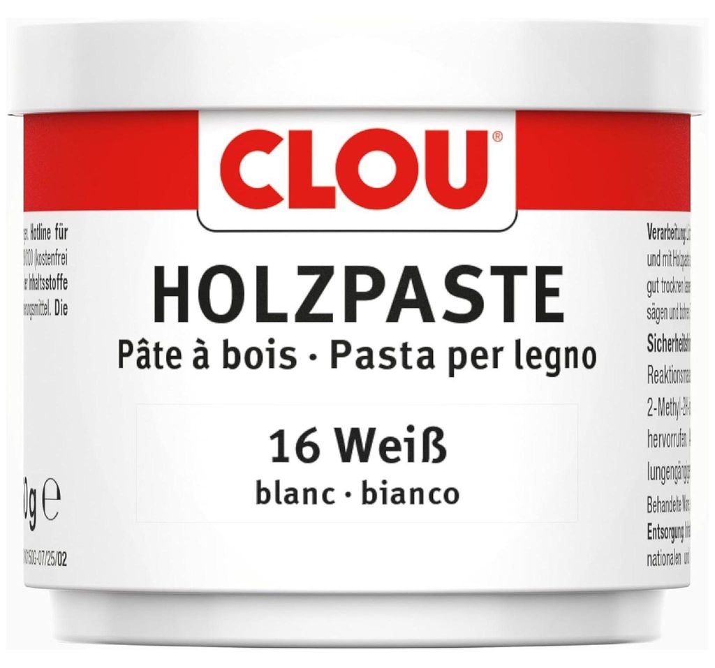 Clou Holzpaste 150 g weiß Produktbild 