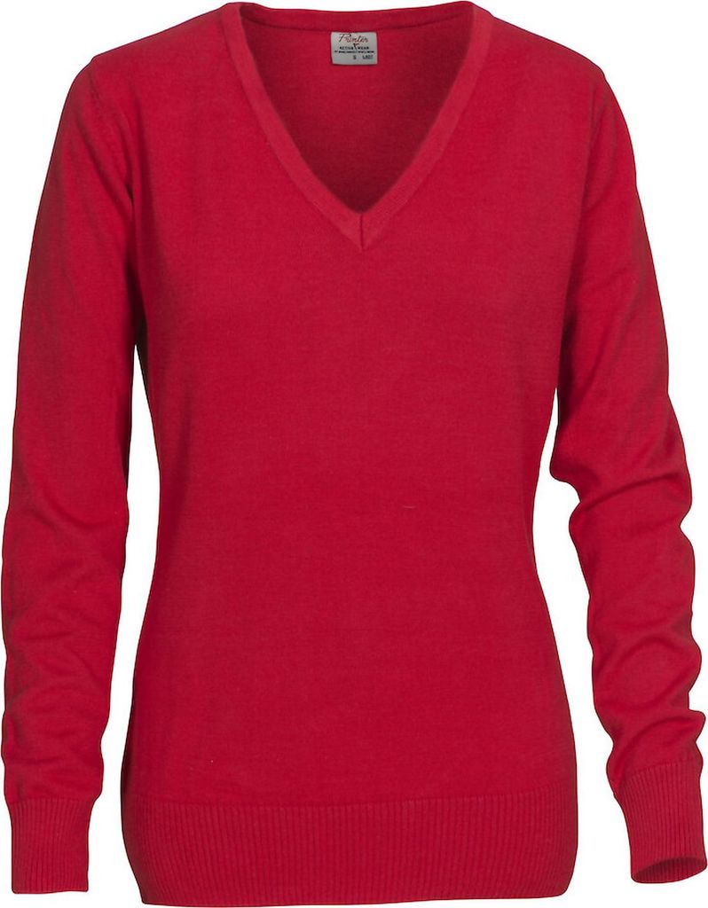 Printer Forehand knitted V-Neck ladies