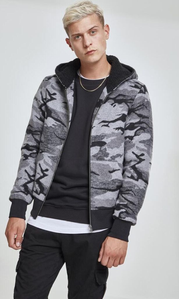 Urban Classics Jacke Camo Zip Jacket Darkcamouflage-S