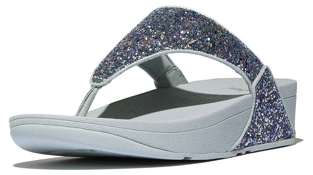 FitFlop Lulu Multi-Tonal Glitter Toe-Post Sandals BLAUW 38 Productafbeelding 