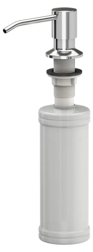 Distributeur de liquide vaisselle en métal chromé capacité de 350 ml