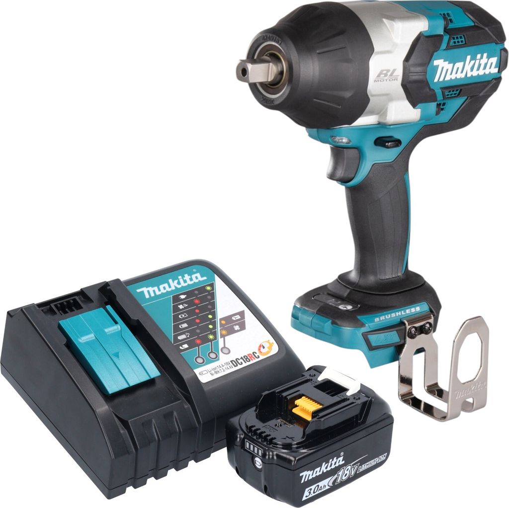 Makita DTW 1004 RF1 Akku Schlagschrauber 18 V 1050 Nm 1/2" Brushless + 1x Akku 3,0 Ah + Ladegerät