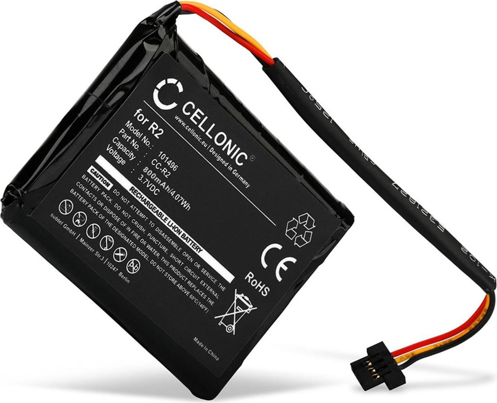 CELLONIC 1x Akku für Navigation Kompatibel mit TomTom Go 500, XXL IQ Routes , XXL, 6027A0090721 - (800mAh, 3.7V)