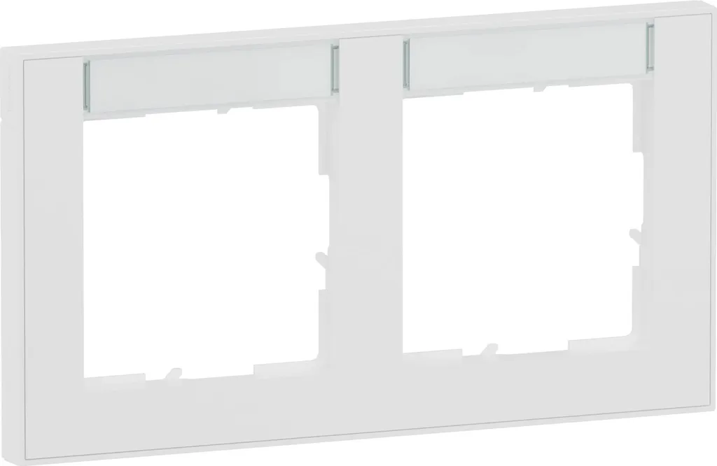 Plaque de finition double Legrand SEANO+ horizontale avec étiquette