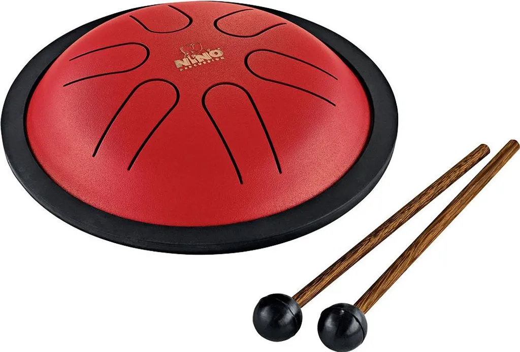 Nino NINO980R Tongue Drum Rouge 6 Pouces - Sonorité Douce et Intuitive