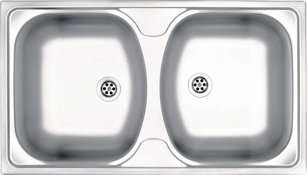 2-bowl steel sink - 1