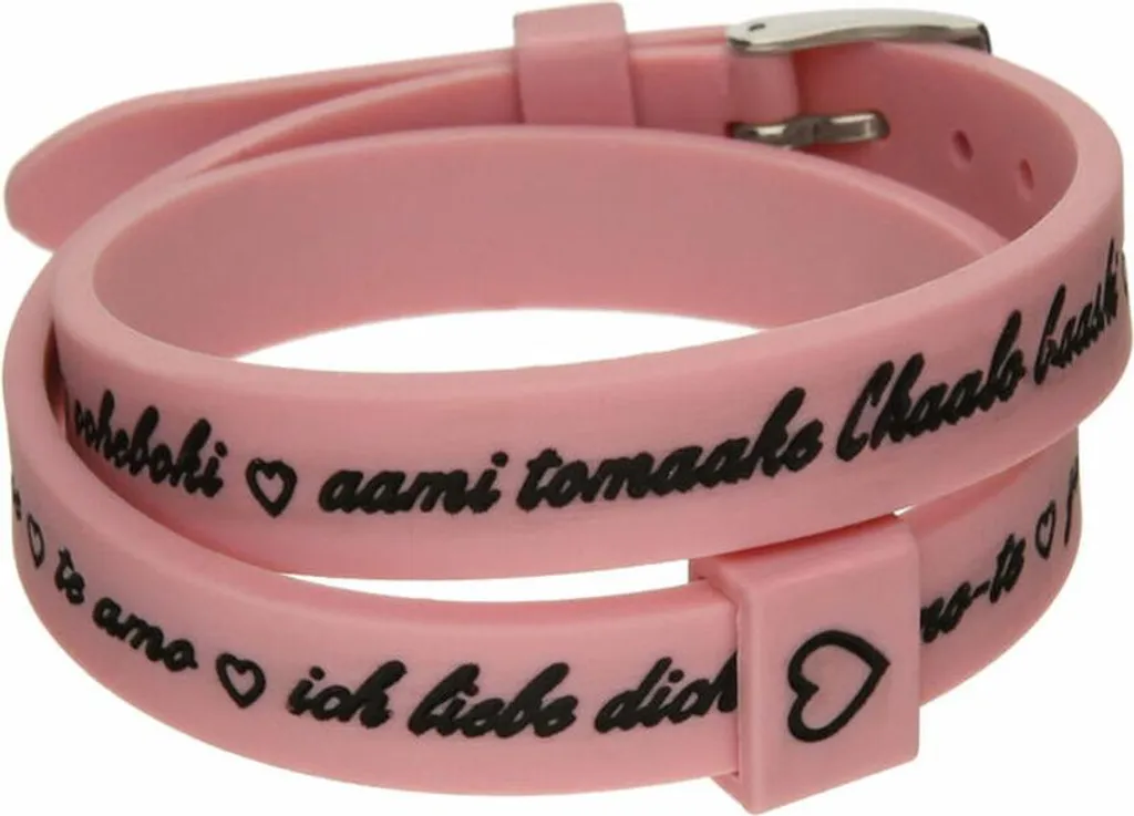 Bracciale il mezzometro I LOVE YOU SILVER - Silicone Donna Originale