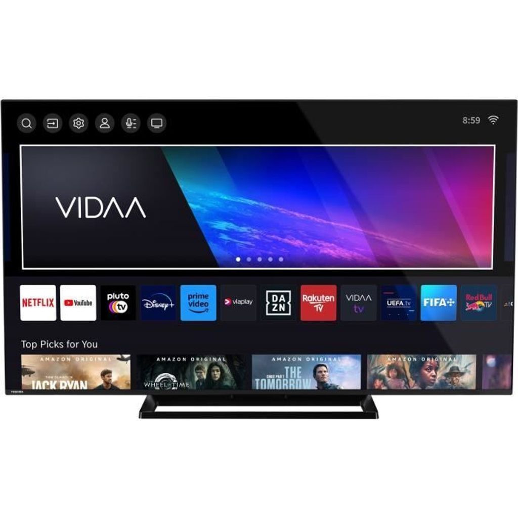 TOSHIBA 65QV3363DG – 65 Zoll (164 cm) QLED-Fernseher – 4K UHD 3840 x 2160 – HDR – Smart-TV – 3 x HDMI – WLAN