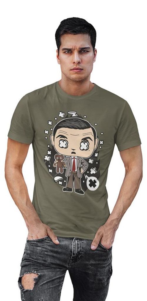 D&B Uni Polo PC00074 Mr Bean MilitärGrün-Größe S