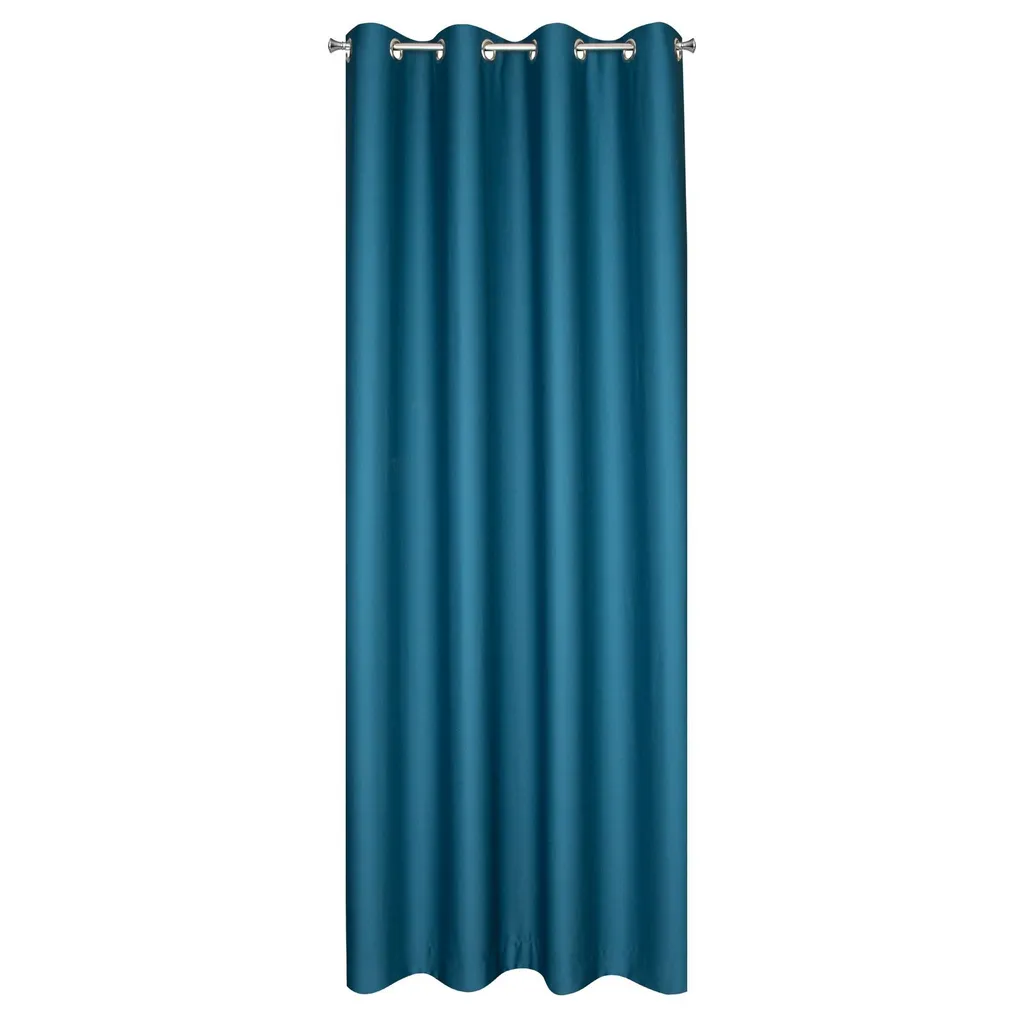 Rideau Déco Turquoise Pétrole 140x250 cm pour Salon et Chambre Terra