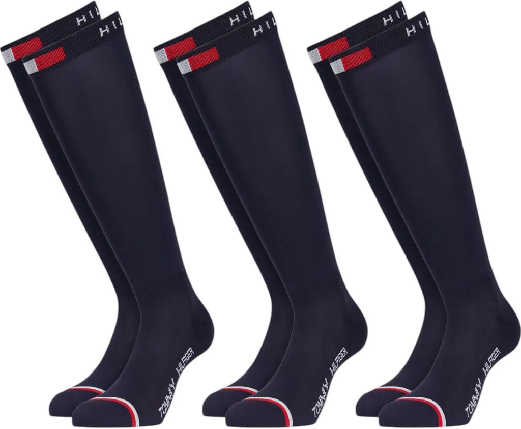 Chaussettes d'équitation anti-glisse et confort Tommy Hilfiger Pack 3