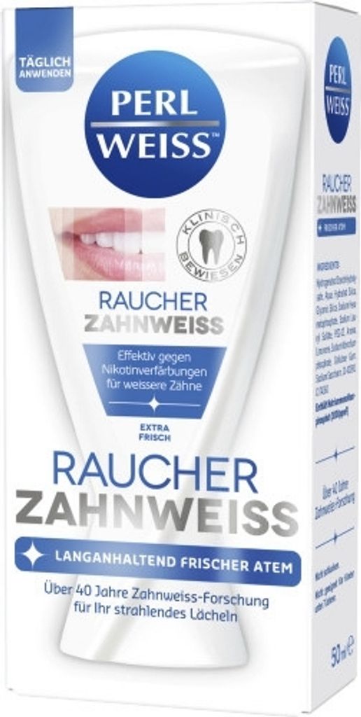 Perlweiss fumatore dentifricio sbiancante pulizia denti Immagine del prodotto 