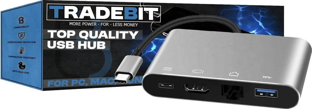 Docking Station USB-C per Steam Deck HDMI 4K LAN Adattatore USB 3.0