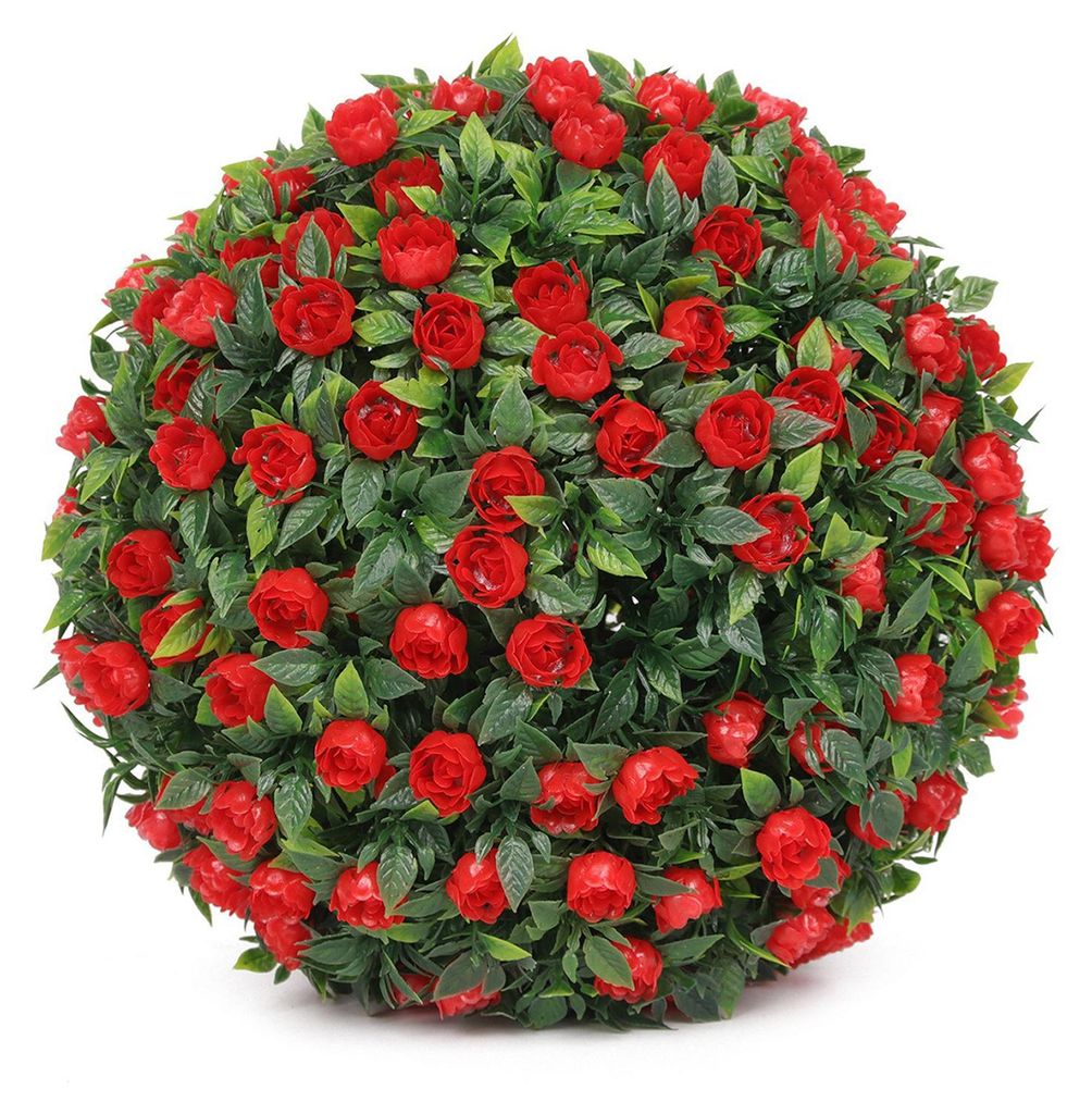 1/2 Stück 20/25 cm künstliche Buchsbaumkugel, UV-beständig, wetterfest, hängende Kunstblume, grüne Kugel für Garten, Veranda, Terrasse, küns...