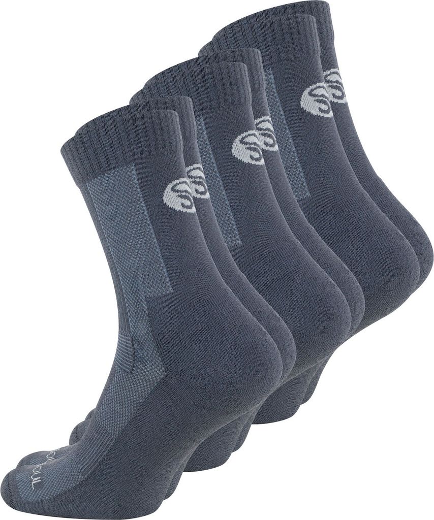Stark Soul 3 Paar Merino Outdoor Trekking Socken für Damen und Herren, grau, 35-38