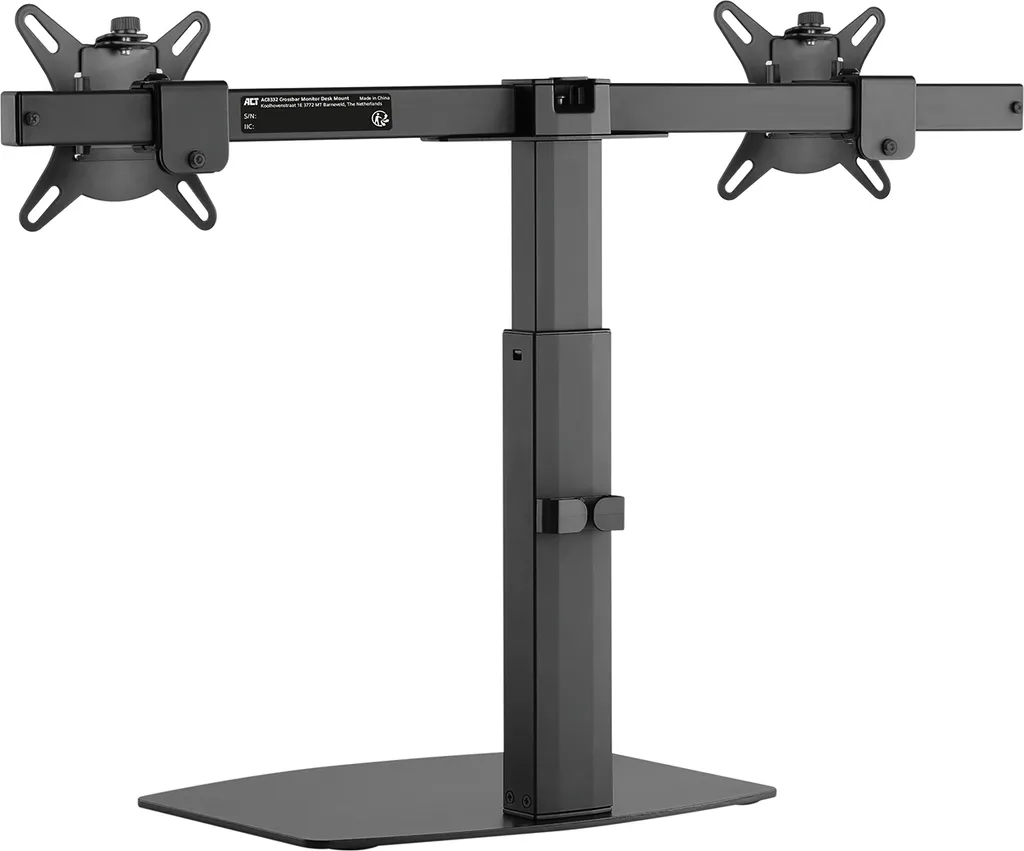 Support double moniteur ACT AC8332 à vérin à gaz, inclinaison +/-90°