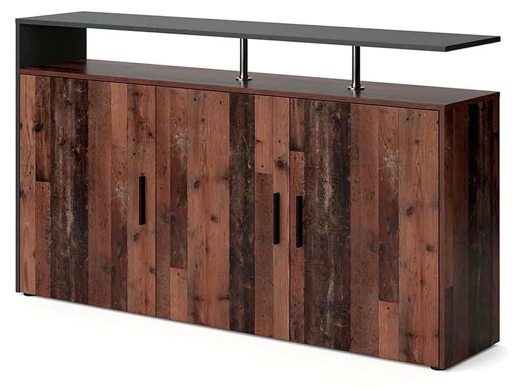 Kommode Amato, Antikholz, 35 x 91,6 cm, zur Aufbewahrung von Kleidung und Haushaltsgegenständen