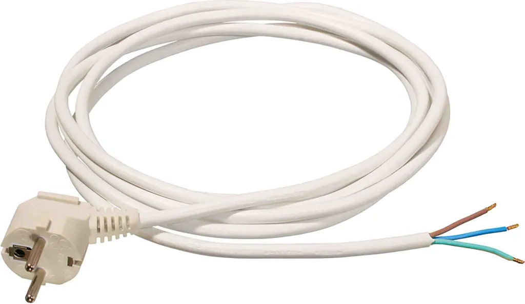 Câble de raccordement AS Schwabe 70807 blanc 10m : fini les fils courts