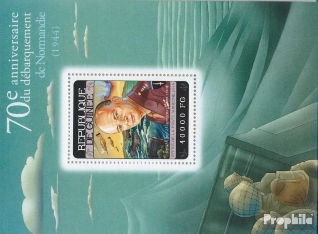 Briefmarken Guinea 2014 Mi Block 2386 (kompl. Ausgabe) postfrisch Normandie