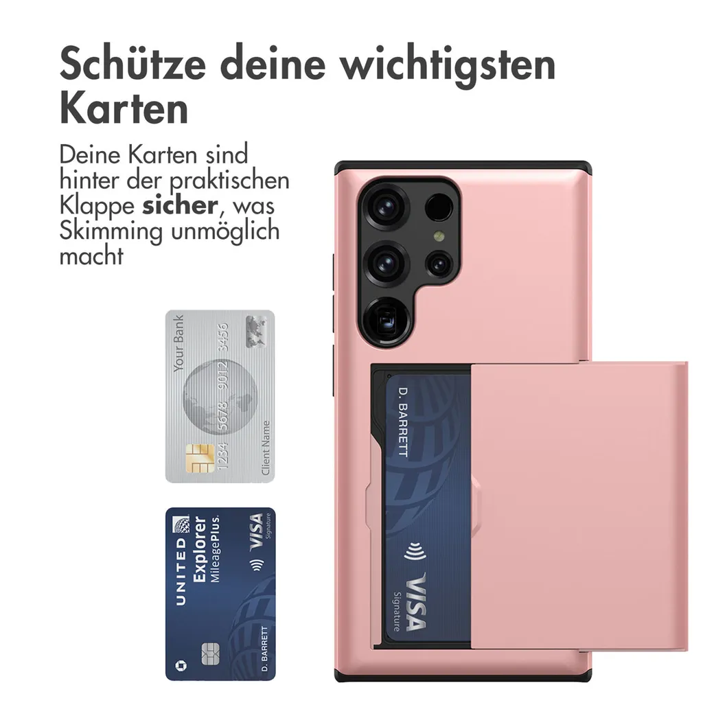 imoshion Cover posteriore con scomparto per carte Samsung Galaxy S23 Ultra - Oro rosa - 2