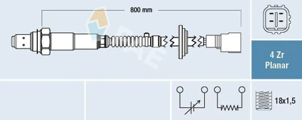 Sonde Lambda FAE Haute Performance compatible 8946530490 pour série GS