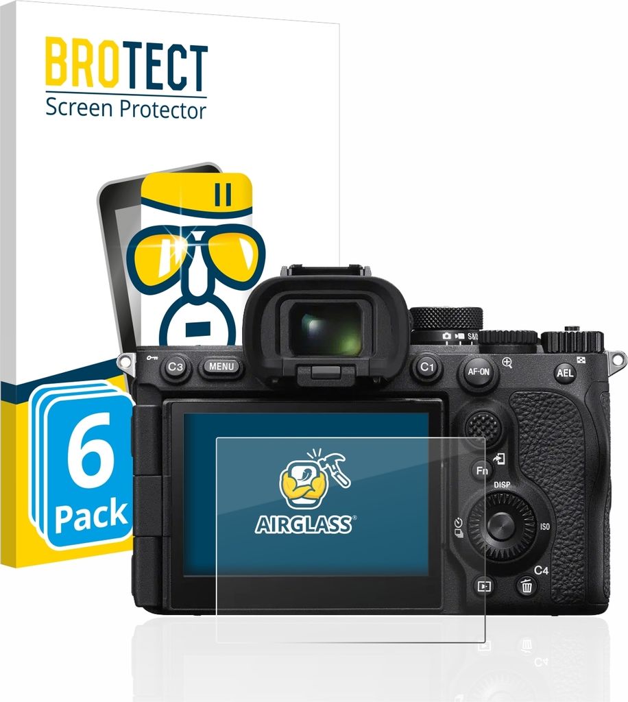6x BROTECT Schutzglas für Sony Alpha 7R V / a7R V Schutzfolie Panzer Folie Glas Display Schutz klar