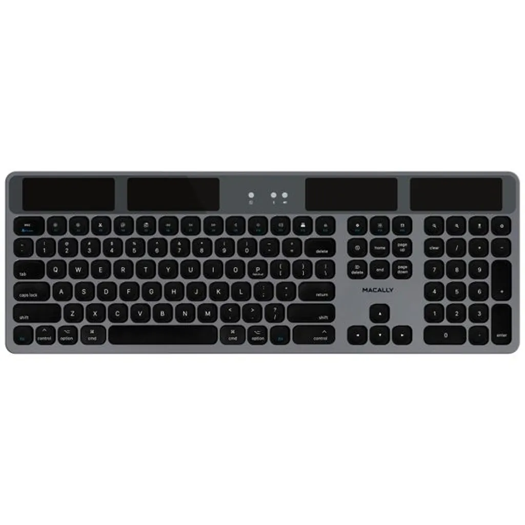 Macally BTSOLARKEYSG : Clavier Bluetooth Solaire contre les Pannes de Pile