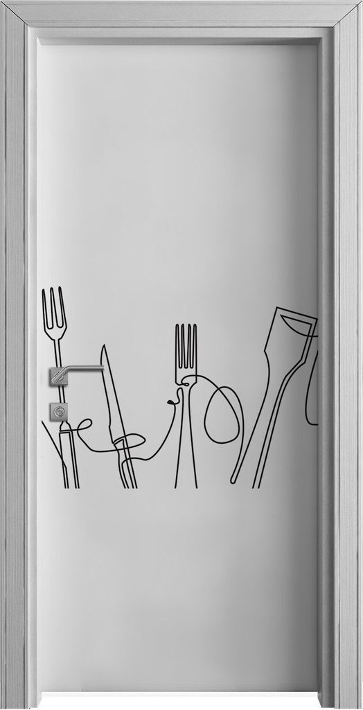 Tür Selbstklebende 90x210 cm Türfolie Türtapete Klebefolie - Küchenutensilien