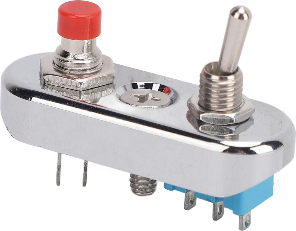 Lenker-Start-Stopp-Schalter, universeller selbstrückstellender Motorrad-Kill-Kippschalter für ATV UTV Dirt Bike, Knopf + 3 Gänge