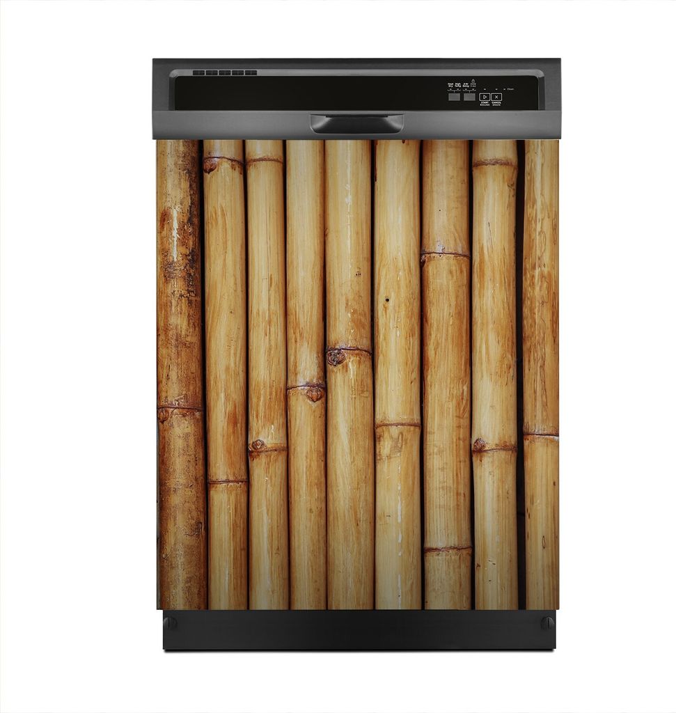 Magnete Dekorative 60x70 cm Küche Magnetmatte Spülmaschine - Natürlich Bambus Zaun