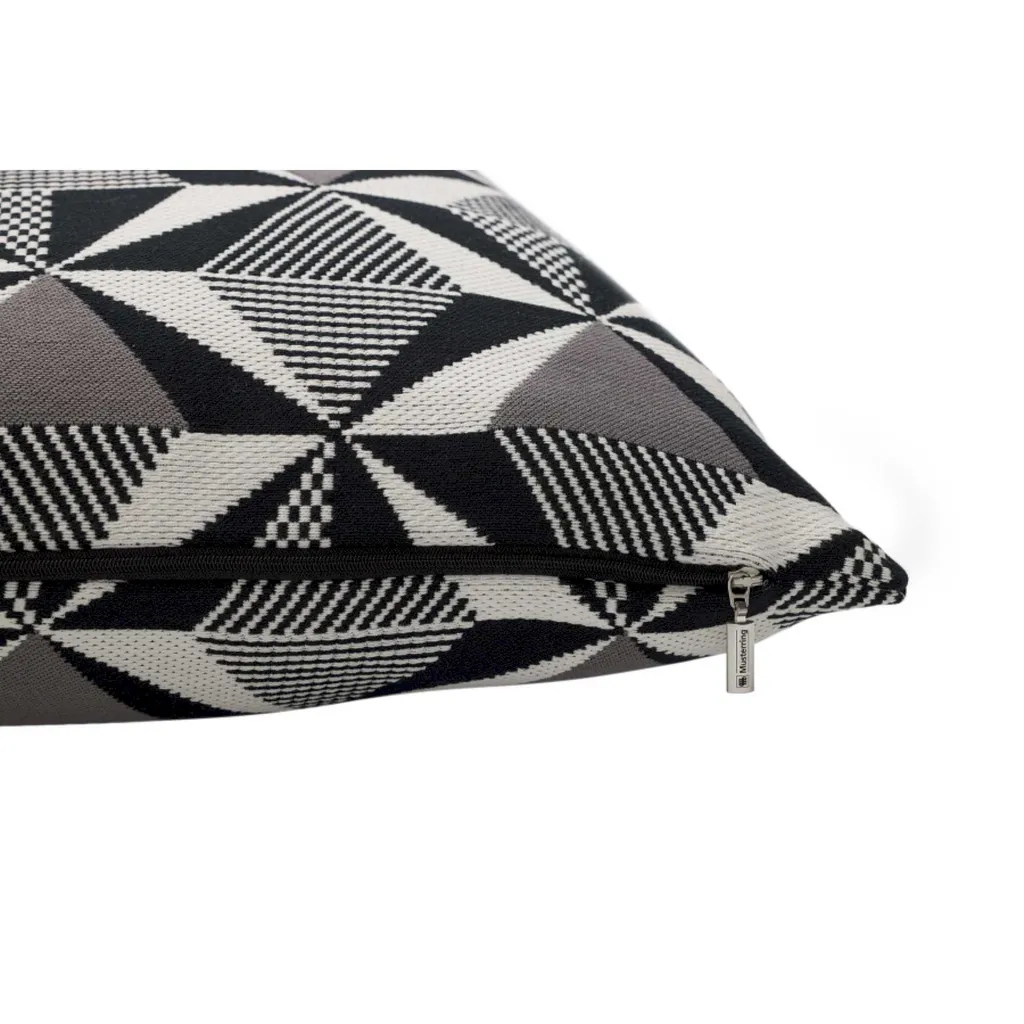 Housse de coussin décoratif Gris 45x45 cm MUSTERRING PRISM géométrique - 2