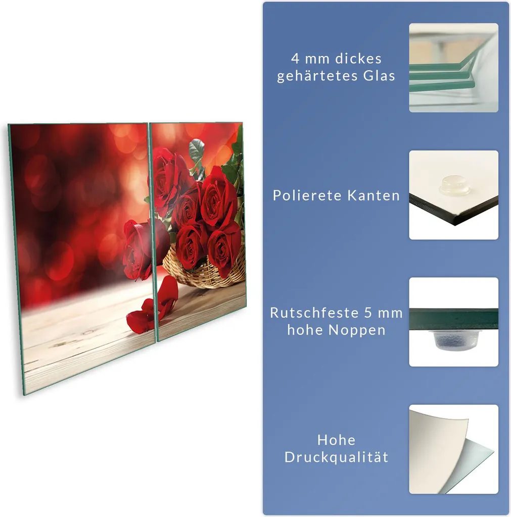 TMK | Set di coperture per fornelli, 2 x 40 x 52 cm, in