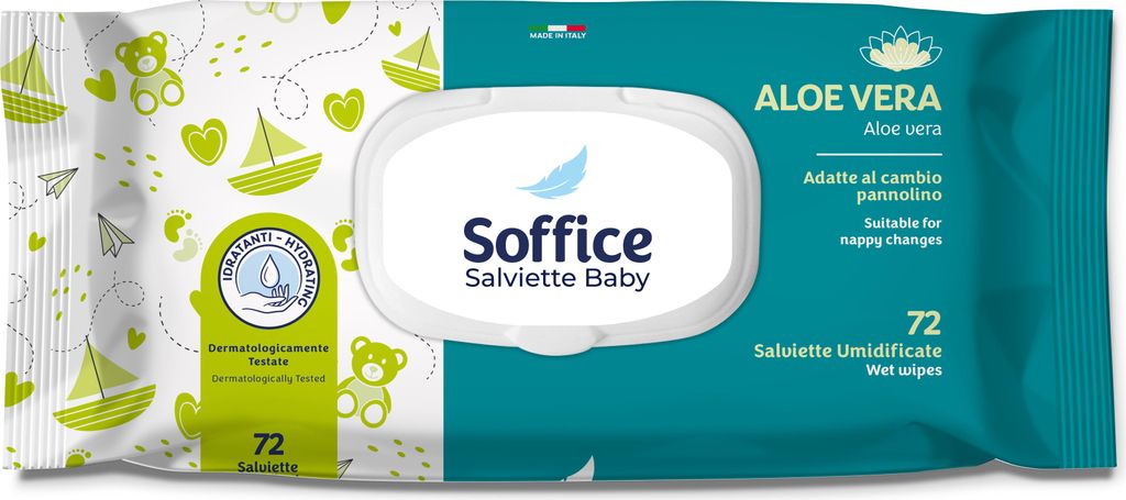 Salviette Umidificate per Neonati: Baby Wipes 72 pz Pop-Up Immagine del prodotto 
