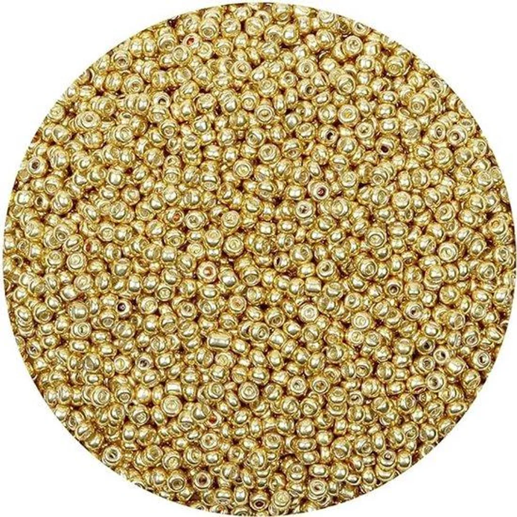 Perles rondes dorées 4 mm lot de 2000 perles haute brillance pour DIY