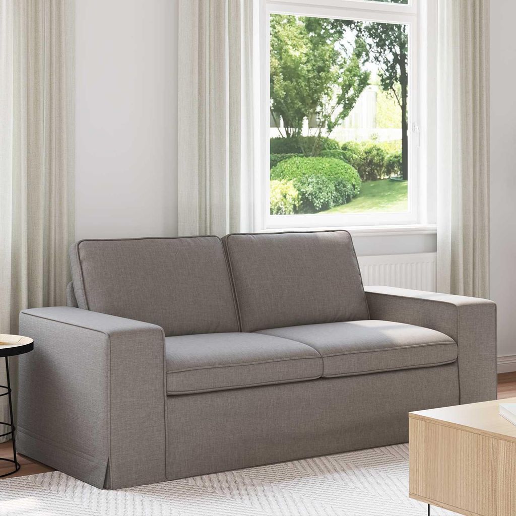 "Schlussverkauf" Wohnzimmer Couch/Sofa - mit Ergonomisches Design - Taupe Gesamtabmessungen: 182x80x82 cm (BxTxH) Samt C14200