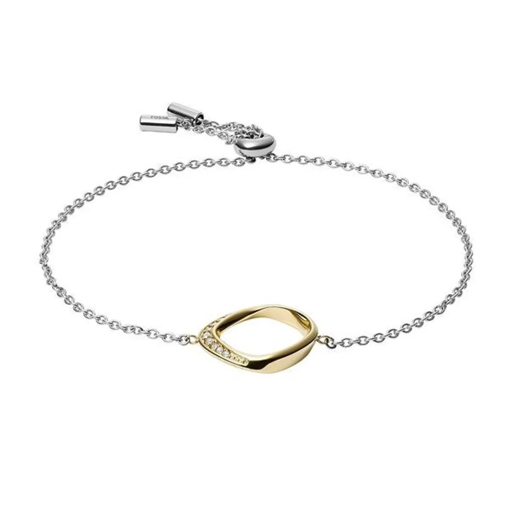 Fossil Gioielli Donna JF03200998: Bracciale Classics in Acciaio Silver/Gold
