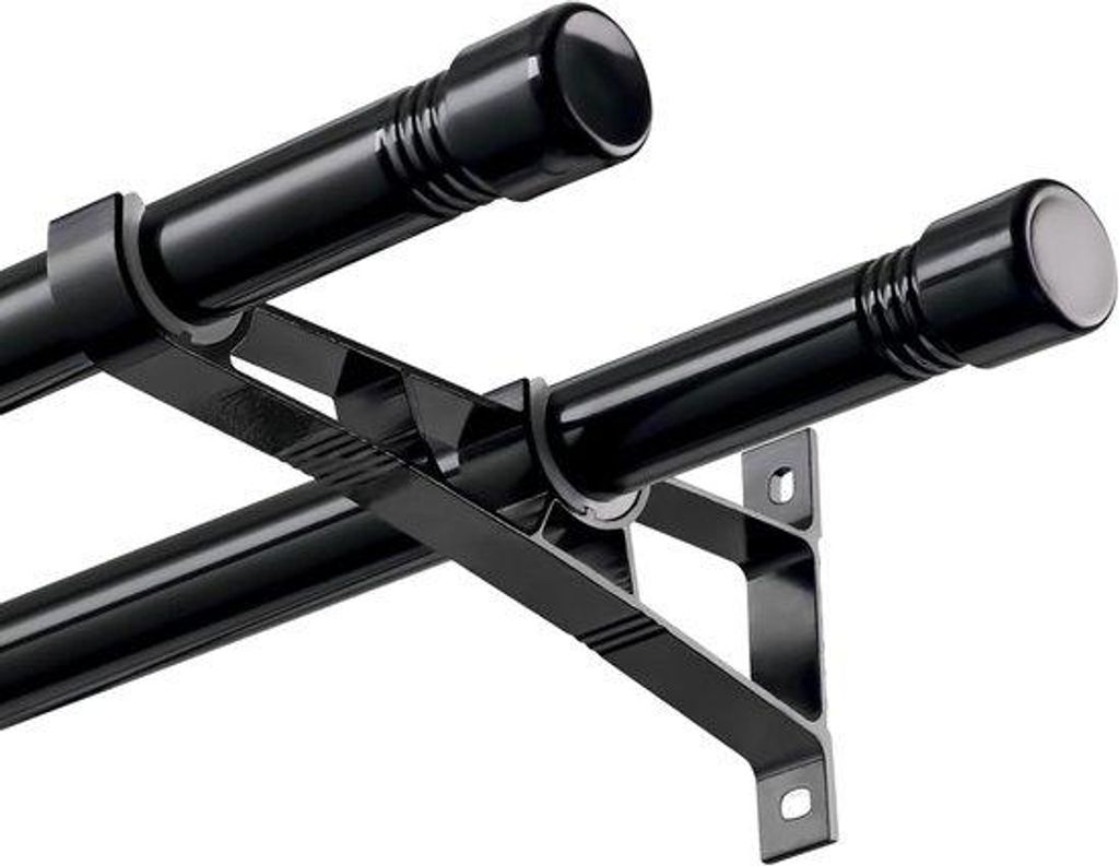 Verstellbare Drahtseilgardine - Schwarz - Metall - 76 - 332 cm