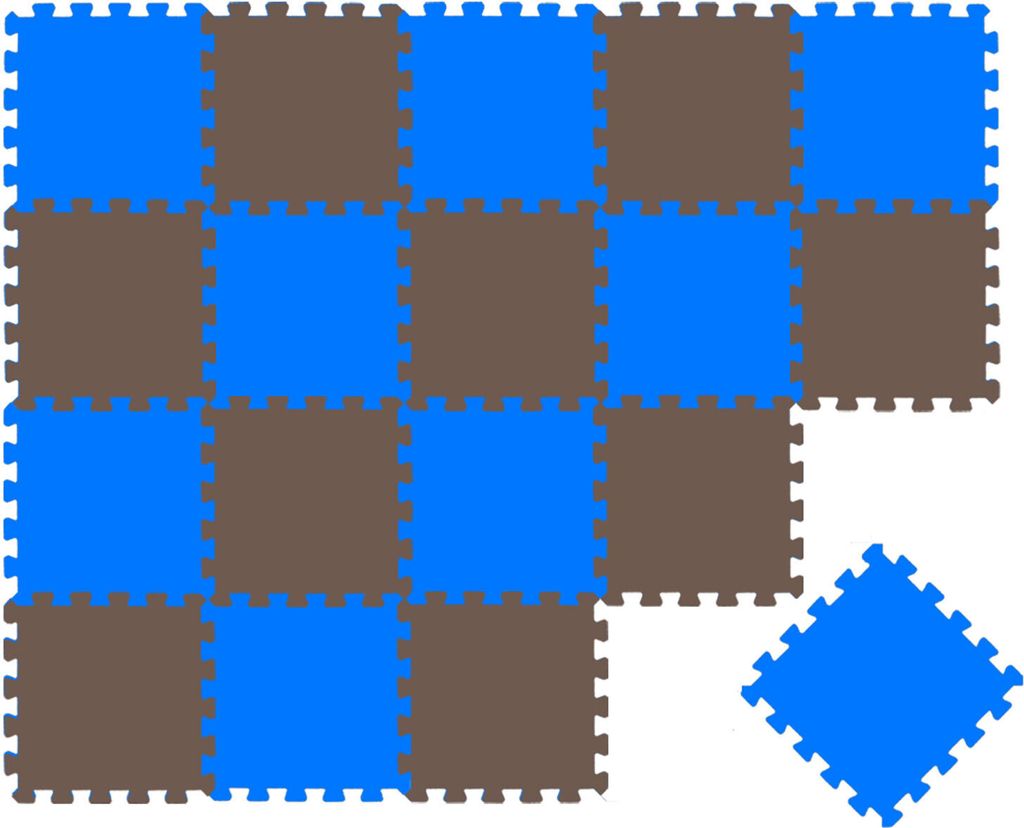 18 Teile Baby Kinder Puzzlematte ab Null - 30x30 Puzzle Spielmatte Krabbelmatte