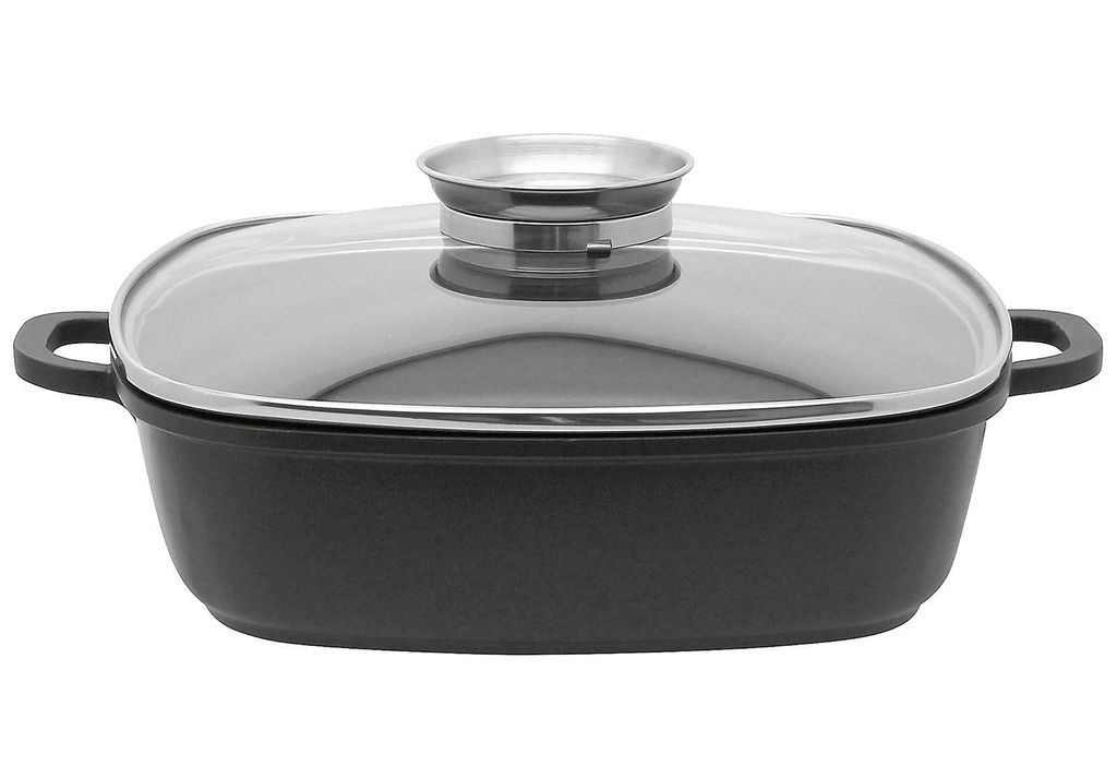 ELO 86680 Alucast - Servierpfanne mit Glasdeckel eckig 28 Produktbild 