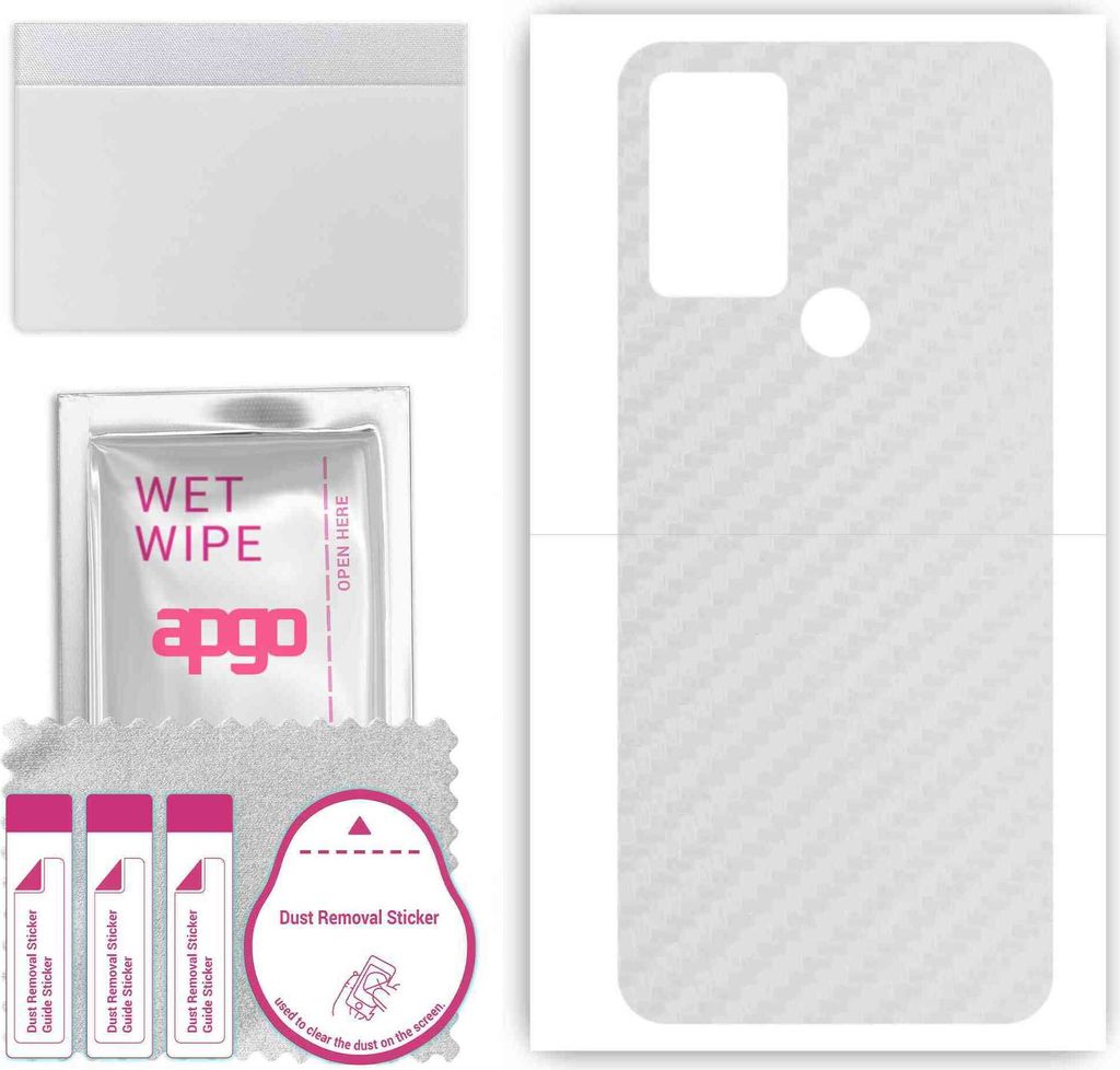 apgo Rückseite Schutzfolie, Skin, kompatibel mit TCL 40 SE, Hinten Displayschutzfolie aus Vinylfolie, kratzfest, einfache Montage - Transparenter ...