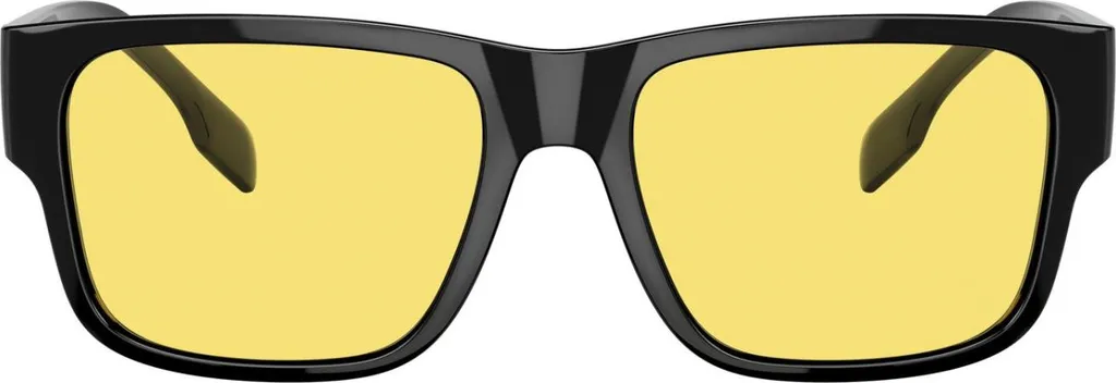 Lunettes Burberry Knight BE 4358 300185 Noir avec Verres Teintés Jaunes
