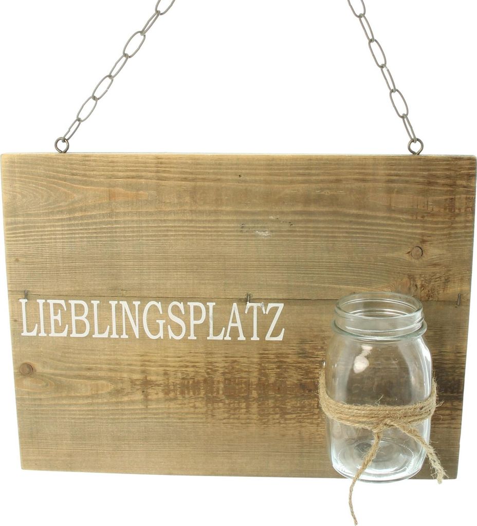 ohne Marke Schild Lieblingsplatz" braun OneSize"