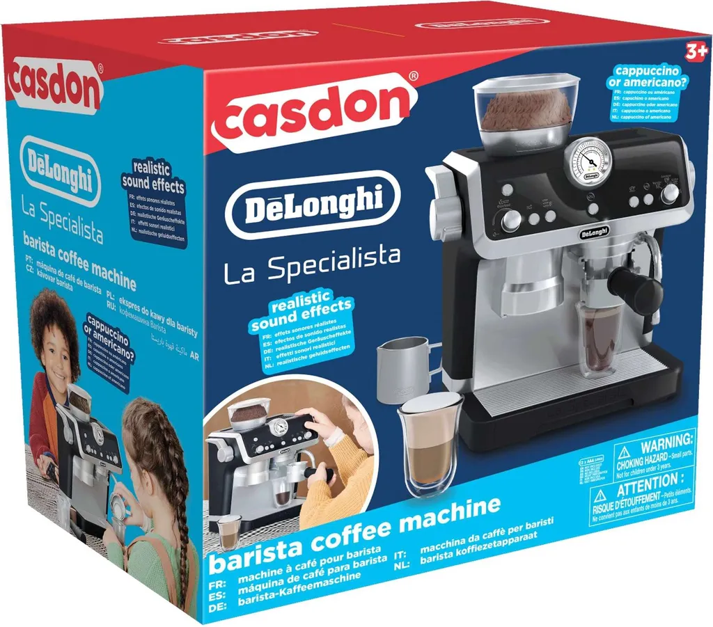 Jouet Machine à Café DeLonghi enfant Casdon avec sons et mousseur